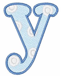 beginner-friendly lowercase machine embroidery pattern - Lowercase y for Fun Accessories