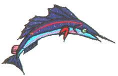 Marlin - 4x4 marlin beginner-friendly machine embroidery design for reusable tote bags