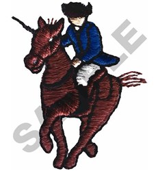 MINUTEMAN - 4x4 minuteman quick stitch machine embroidery design for Riding Apparel