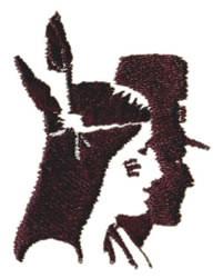 Native Pilgrims - 4x4 pilgrim beginner-friendly embroidery design for patchwork quilt blocks