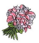 beginner-friendly orchid machine embroidery pattern - Orchids for kitchen tea towels