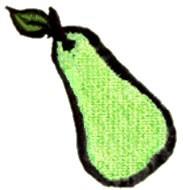 leaf quick stitch machine embroidery - Pear Fruit perfect for decorative pillow covers