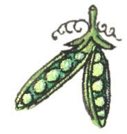pea beginner-friendly machine digital embroidery - Peas perfect for Garden Aprons