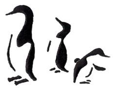 quick stitch penguin machine embroidery pattern - Penguins for Holiday Ornaments