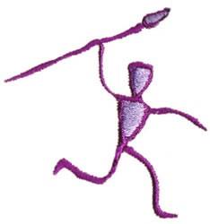 Petroglyph Hunter - 4x4 hunter quick stitch embroidery design for kitchen aprons
