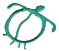 turtle quick stitch machine embroidery - Petroglyph Turtle for decorative pillow covers