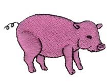 Pig - 4x4 pig quick stitch machine embroidery design perfect for Kids T-Shirts