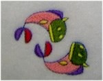 beginner-friendly star machine embroidery pattern - Pisces perfect for Backpacks