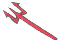 angel beginner-friendly machine embroidery - Pitchfork perfect for Themed Bags