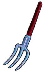 Pitchfork - 4x4 pitchfork quick stitch machine embroidery design for kitchen aprons