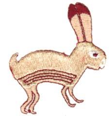 bunny rabbit beginner-friendly machine embroidery - Rabbit Artwork for kitchen tea towels