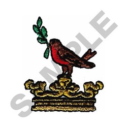quick stitch bird machine embroidery pattern - ROBIN CREST for decorative pillow covers