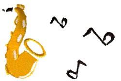 Sax - 4x4 sax quick stitch machine machine embroidery design perfect for kitchen aprons