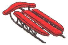 quick stitch winter sled machine embroidery pattern - Sled for Winter Blankets