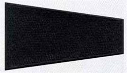 Black embroidered design panel with a sleek rectangular shape and smooth texture, ideal for modern decor.