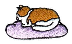 kitten beginner-friendly machine embroidery - Sleeping Cat for decorative pillow covers