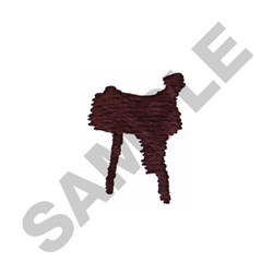 quick stitch saddle machine embroidery pattern - SMALL SADDLE for Equestrian Art Prints