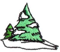 beginner-friendly winter tree machine embroidery pattern - Snowy Tree for Outdoor Gear