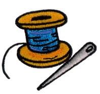 SPOOL & NEEDLE - 4x4 needle beginner-friendly embroidery design for reusable tote bags
