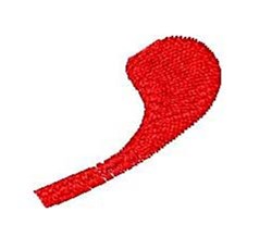 Stylized red shape featuring smooth curves in a modern design, emphasizing bold color with a minimalistic approach.