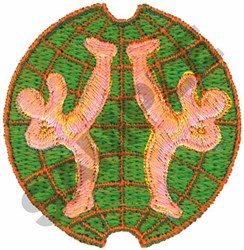 TAE-KWON-DO CREST - 4x4 crest detailed embroidery design for Southwestern Decor