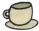 cup quick stitch machine digital embroidery - Tea Cup perfect for kitchen aprons