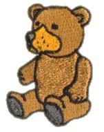beginner-friendly bear machine embroidery pattern - Teddy Bear for patchwork quilt blocks