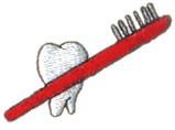 toothbrush quick stitch machine embroidery - Toothbrush perfect for kitchen tea towels