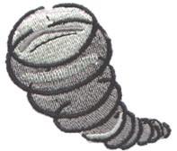 beginner-friendly storm machine embroidery pattern - Tornado Storm for reusable tote bags