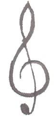 clef quick stitch machine embroidery - Treble Clef perfect for patchwork quilt blocks