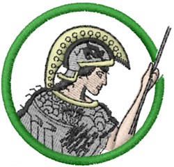 Trojan Warrior - 4x4 warrior beginner-friendly embroidery design for Team Gear