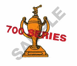 Cartoonish trophy with a shiny gold finish and dynamic figure, perfect for awards and celebrations.