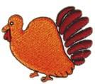 beginner-friendly autumn turkey machine embroidery pattern - Turkey for reusable tote bags