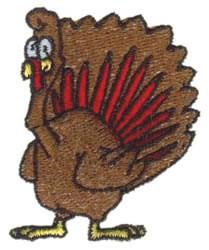 Turkey - 4x4 bird beginner-friendly embroidery design for Thanksgiving Table Settings