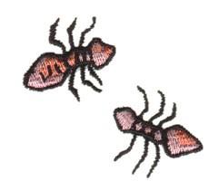 quick stitch ant machine digital embroidery pattern - Two Ants perfect for Backpacks