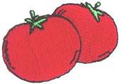 Two Tomatoes - 4x4 leaf beginner-friendly embroidery design for kitchen tea towels