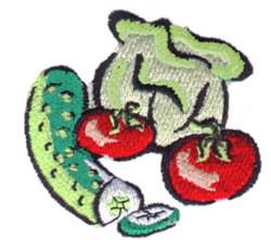 Veggies - 4x4 veggie detailed machine embroidery design perfect for kitchen tea towels
