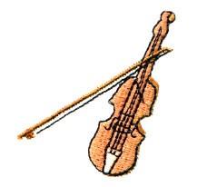 quick stitch violin machine embroidery pattern - Violin perfect for kitchen aprons