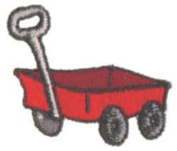 Wagon - 4x4 wagon beginner-friendly machine embroidery design for reusable tote bags