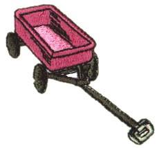 beginner-friendly wagon machine embroidery pattern - Wagon for decorative pillow covers
