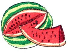 beginner-friendly watermelon machine embroidery pattern - Watermelon for Picnic Blankets