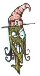 witch beginner-friendly machine embroidery - Witch Head for decorative pillow covers