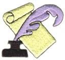 Writer - 4x4 writer beginner-friendly embroidery design for decorative pillow covers