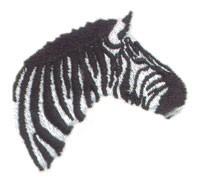 Zebra Head - 4x4 head beginner-friendly machine embroidery design for Cushion Covers