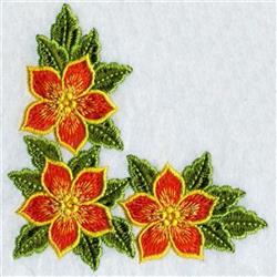 detailed leaf machine embroidery pattern - Corner perfect for decorative pillow covers