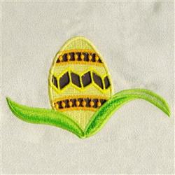 detailed easter leaf machine embroidery pattern - Cutwork Easter Egg for reusable tote bags