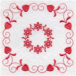 heart redwork machine embroidery - Redwork Rectangle perfect for reusable tote bags