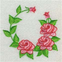 rose detailed machine embroidery - Rose Circle perfect for patchwork quilt blocks