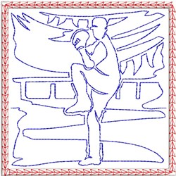 ITH Pitcher Mug Rug Embroidery Design | EmbroideryDesigns.com