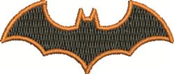 Bordered Bat - 4x4 bat quick stitch machine embroidery design perfect for Backpacks